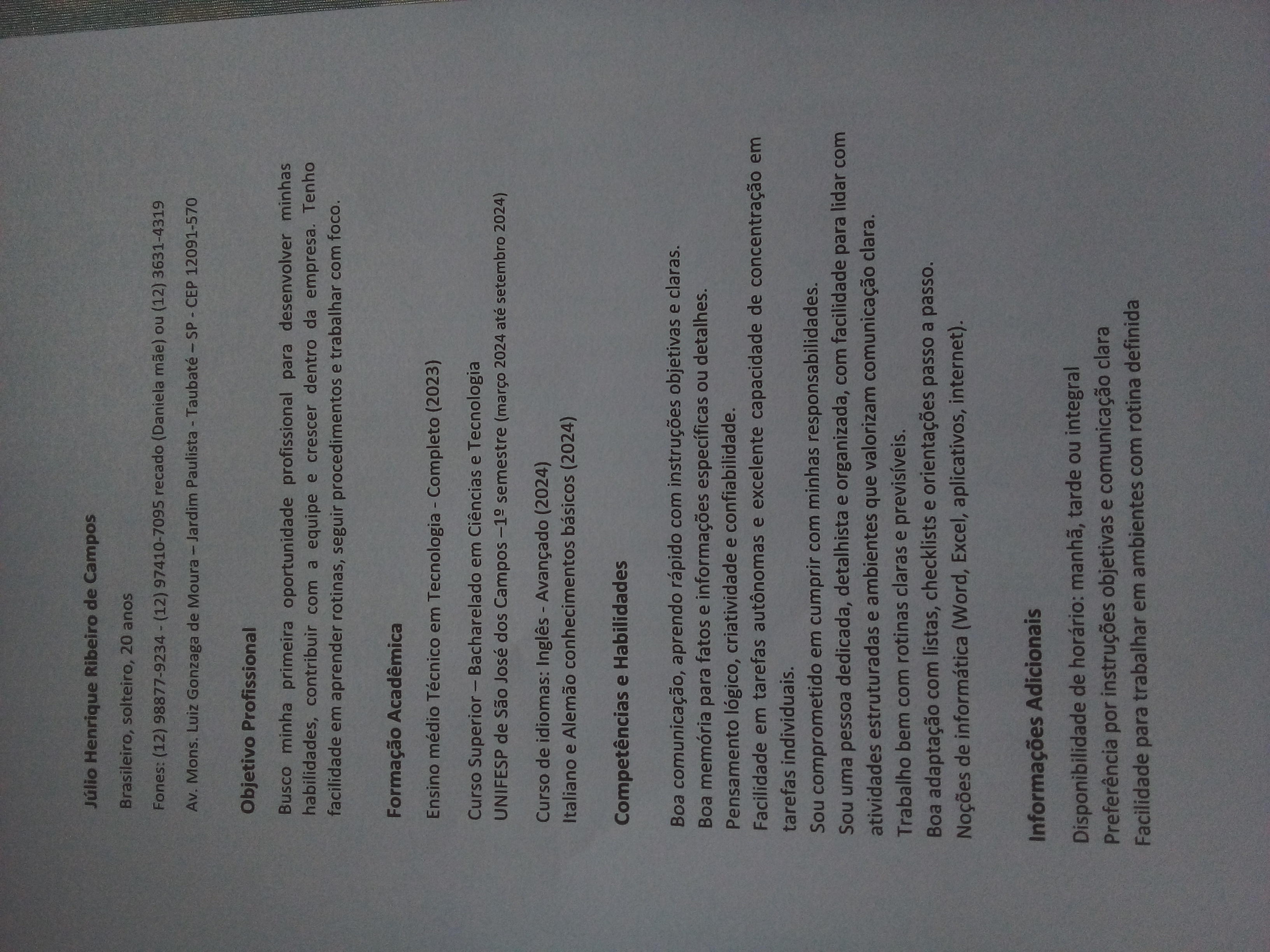 JULIO HENRIQUE RIBEIRO DE CAMPOS