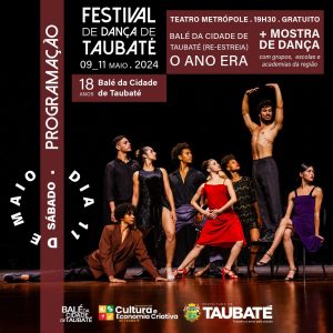 TAUBATÉ REALIZA 9º FESTIVAL DE DANÇA COM ESPETÁCULOS GRATUITOS